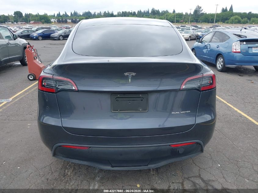 2023 Tesla Model Y Awd/Long Range Dual Motor All-Wheel Drive VIN: 7SAYGDEE4PF806349 Lot: 42217660