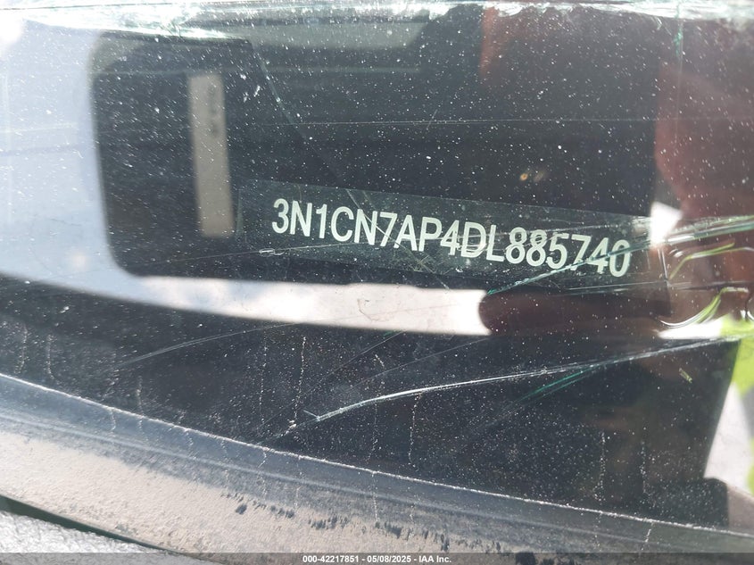 2013 NISSAN VERSA VIN: 3N1CN7AP4DL885740