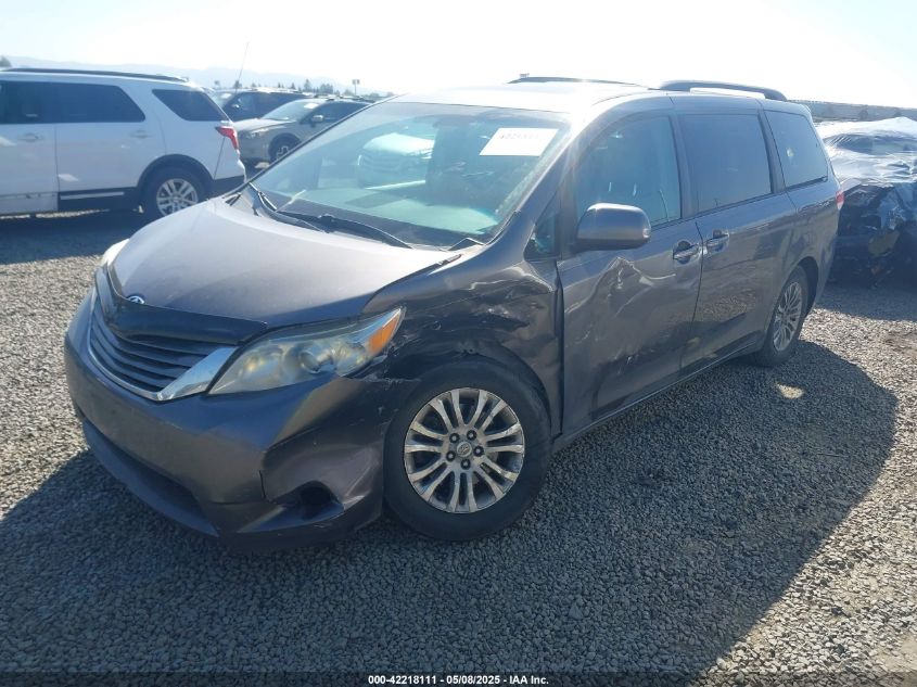 Vin: 5tdyk3dc9bs133603, lot: 42710095, toyota sienna xle v6 20112