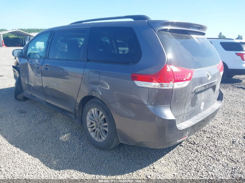 Vin: 5tdyk3dc9bs133603, lot: 42710095, toyota sienna xle v6 20113