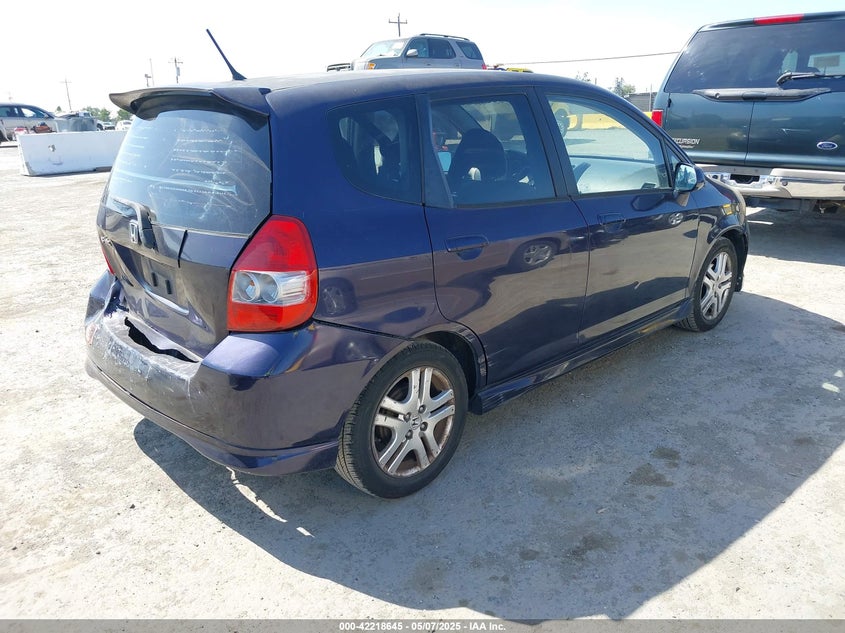 2008 HONDA FIT VIN: JHMGD38668S022953