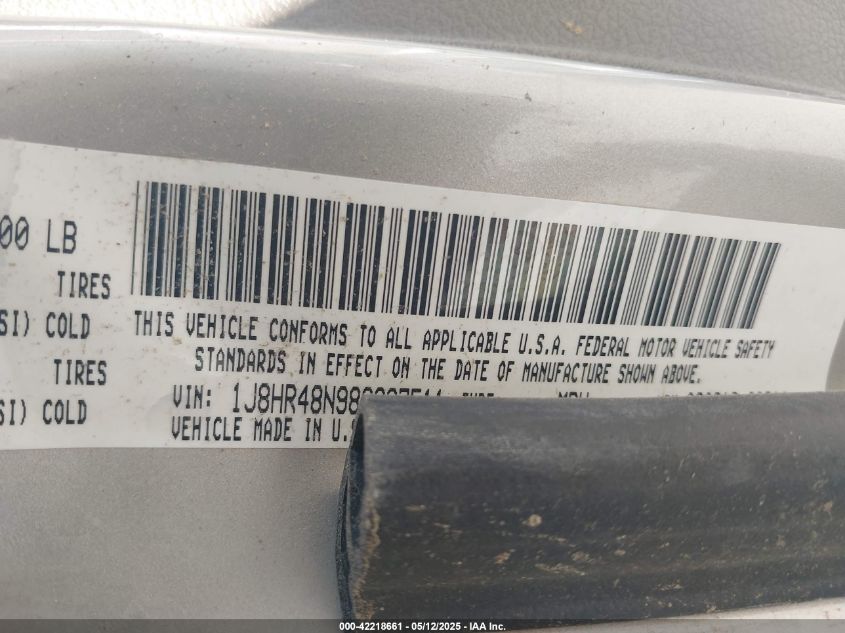 2008 Jeep Grand Cherokee Laredo VIN: 1J8HR48N98C237511 Lot: 42218661