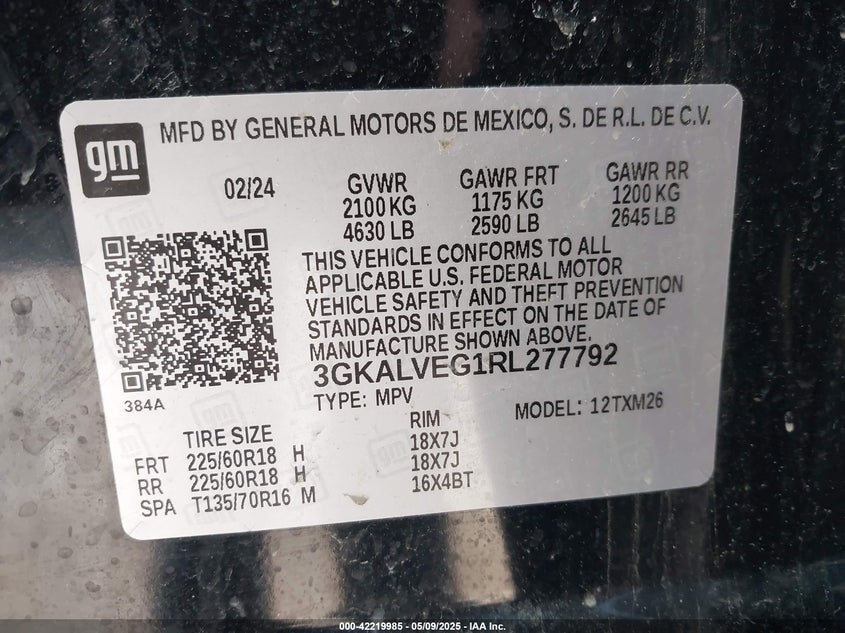 2024 GMC TERRAIN AWD SLT - 3GKALVEG1RL277792