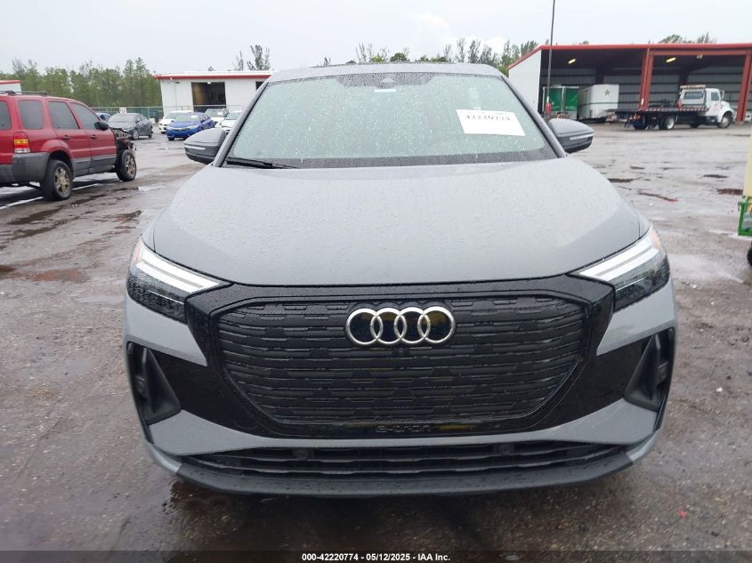 2025 Audi Q4 Sportback E-Tron Premium 55 Quattro VIN: WA12UBFZ8SP001531 Lot: 42220774