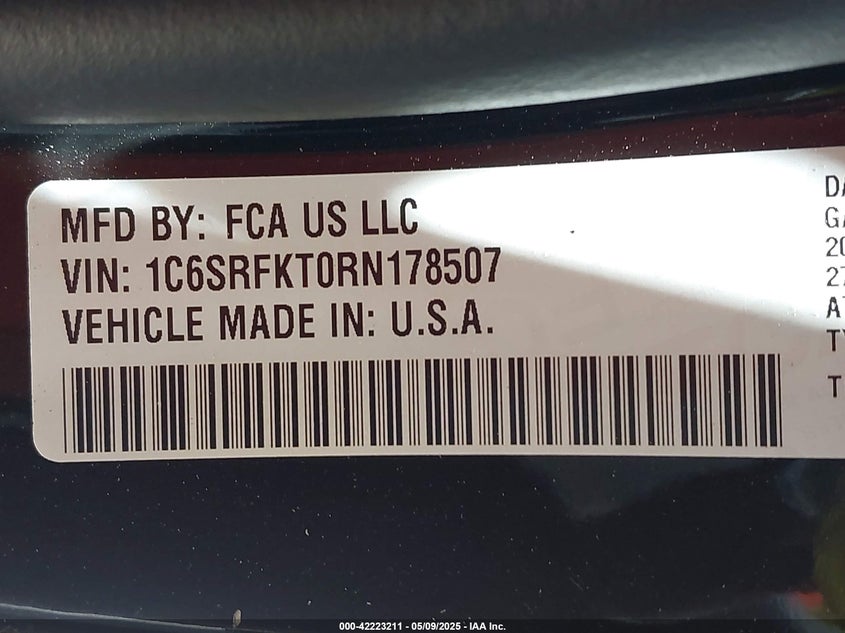 2024 RAM 1500 LIMITED LONGHORN  4X4 5'7 BOX - 1C6SRFKT0RN178507