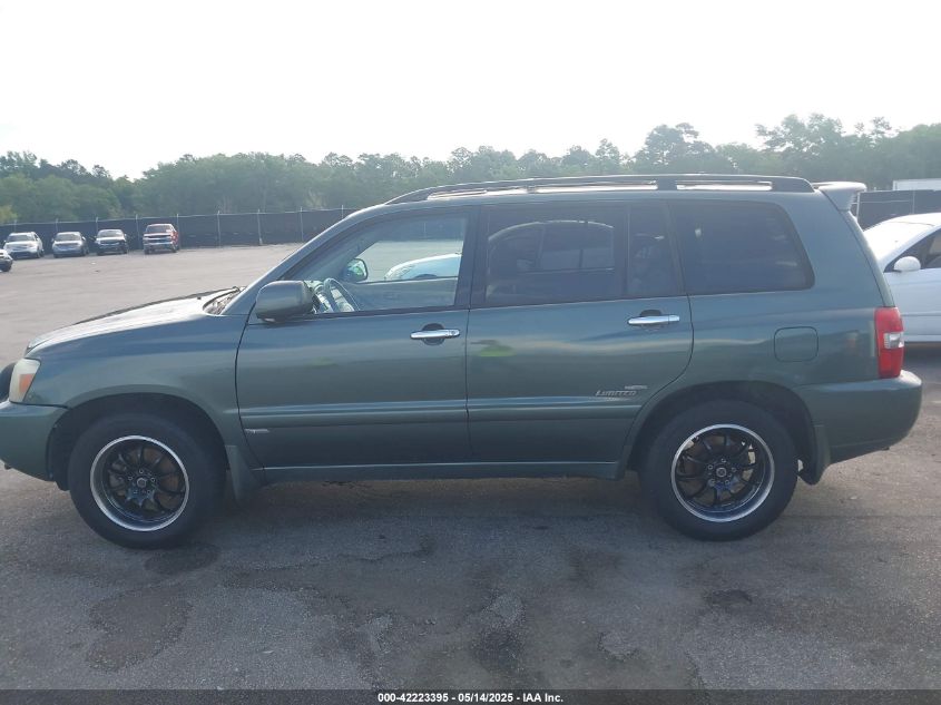 2007 Toyota Highlander Limited V6 VIN: JTEEP21A270199904 Lot: 42223395
