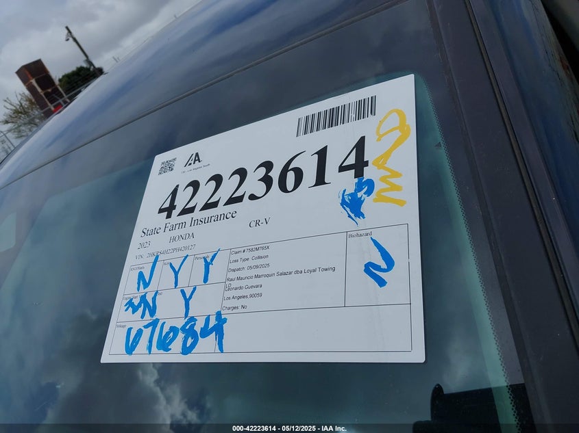 2023 HONDA CR-V VIN: 2HKRS4H22PH420127