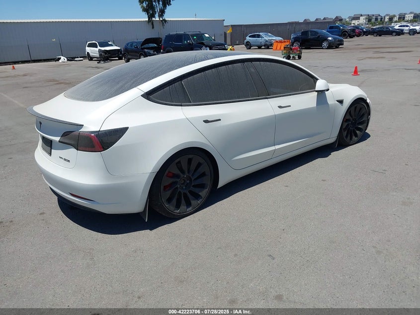 Vin: 5yj3e1ec8pf481246, lot: 42715700, tesla model 3 performance dual motor all-wheel drive 20234