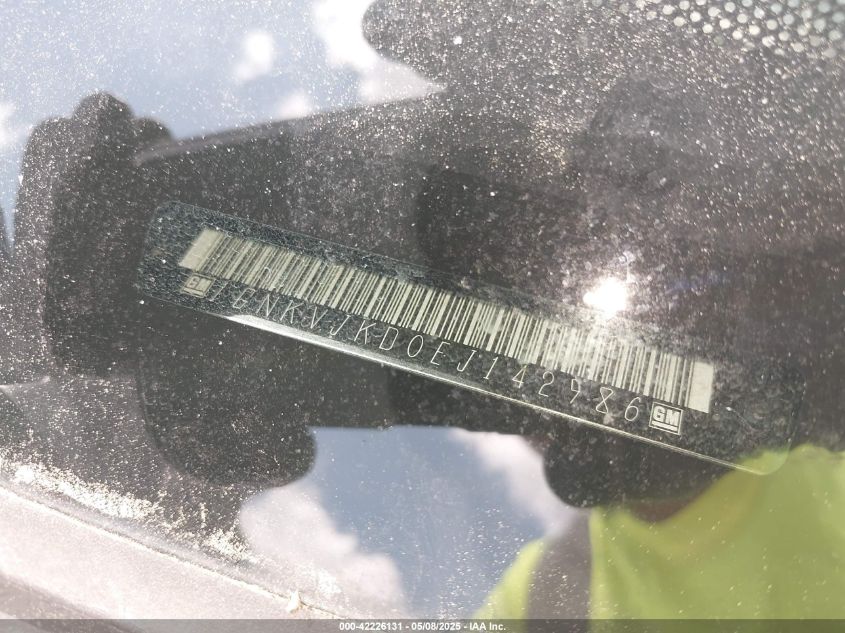 2014 Chevrolet Traverse Ltz VIN: 1GNKVJKD0EJ142986 Lot: 42226131