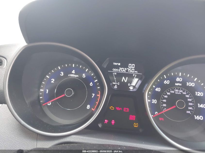 2013 Hyundai Elantra Gls VIN: 5NPDH4AE3DH336780 Lot: 42226503