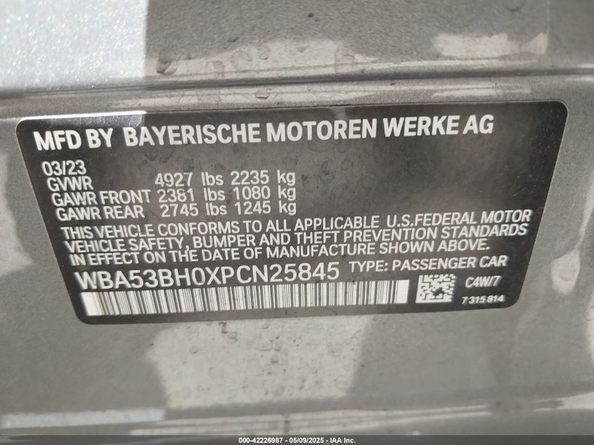 2023 BMW 5 Series - WBA53BH0XPCN25845