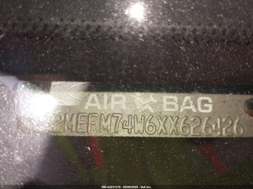 1999 Mercury Grand Marquis Gs VIN: 2MEFM74W6XX626426 Lot: 42231219