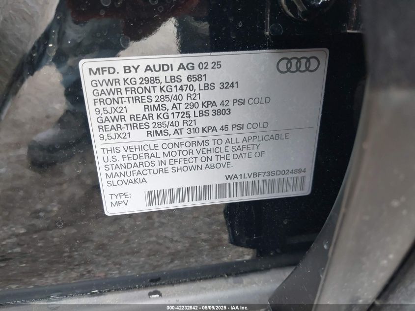 2025 Audi Q7 - WA1LVBF73SD024894