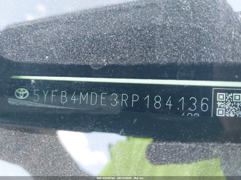 2024 TOYOTA COROLLA LE - 5YFB4MDE3RP184136