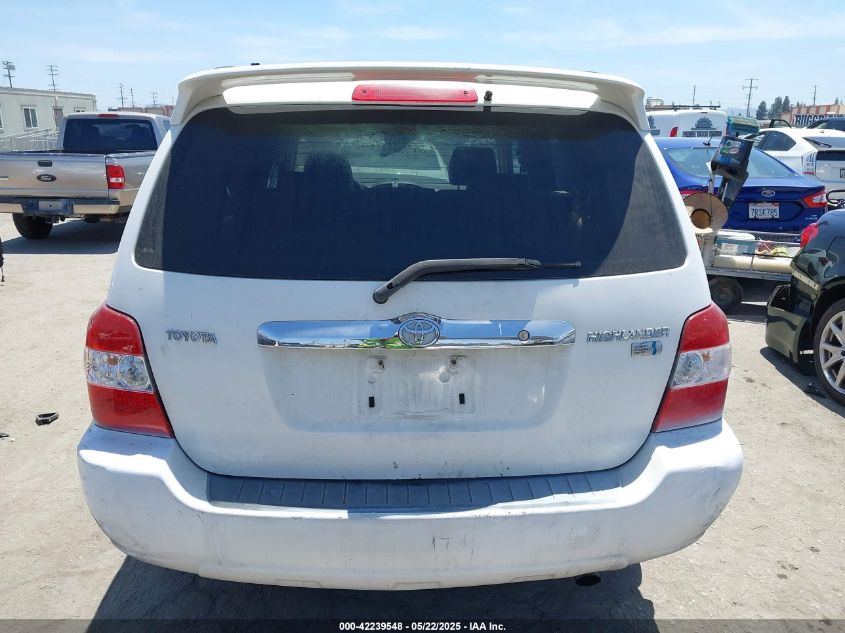 2006 Toyota Highlander V6 VIN: JTEDW21A06001558 Lot: 42239548