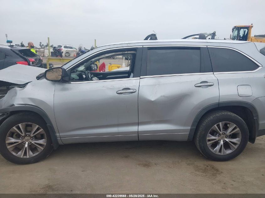 2015 Toyota Highlander Xle V6 VIN: 5TDJKRFH2FS16882 Lot: 42239568