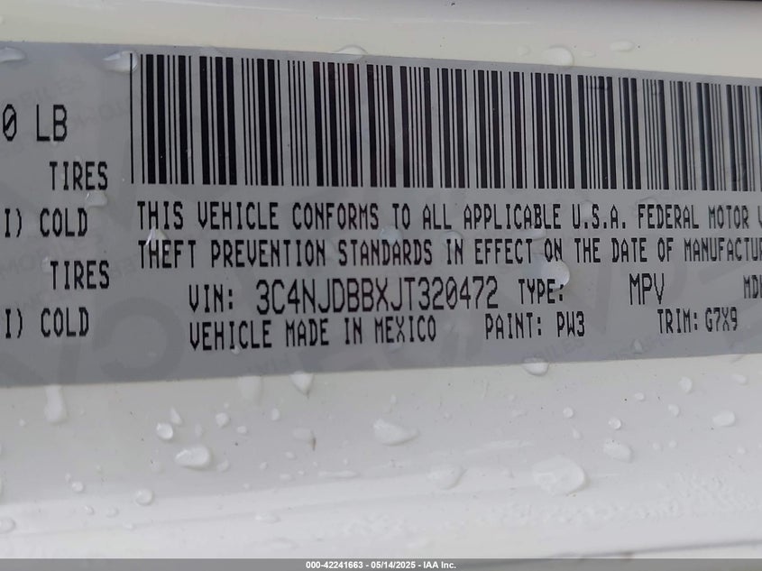 2018 JEEP COMPASS LATITUDE 4X4 - 3C4NJDBBXJT320472