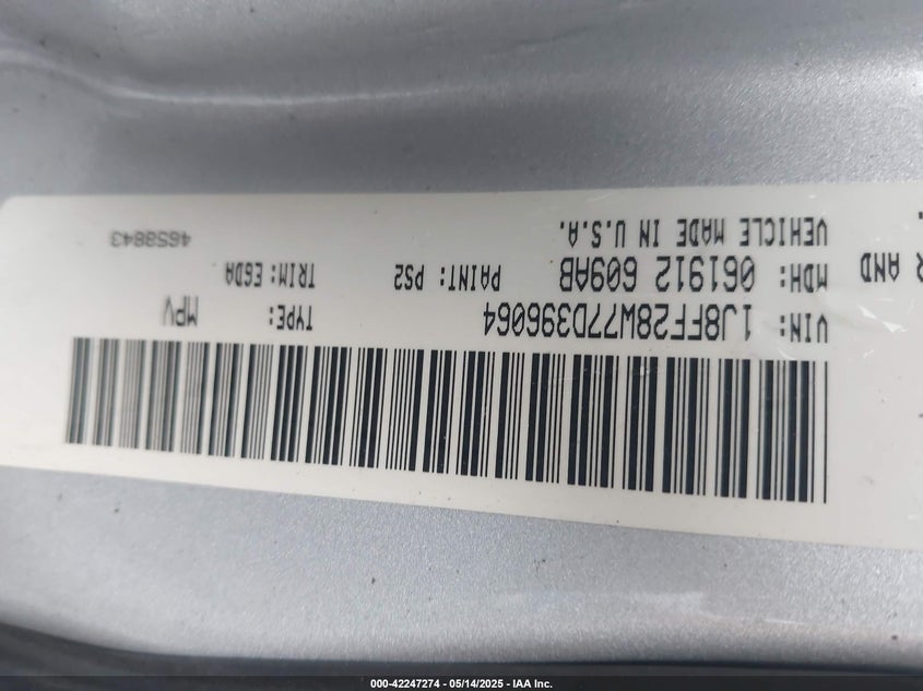 2007 JEEP PATRIOT VIN: 1J8FF28W77D396064