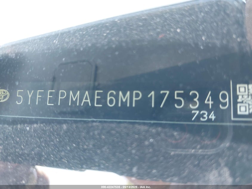 2021 TOYOTA COROLLA LE - 5YFEPMAE6MP175349