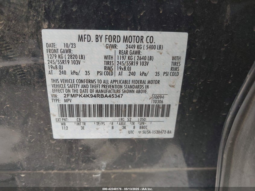 2024 FORD EDGE TITANIUM - 2FMPK4K94RBA45347