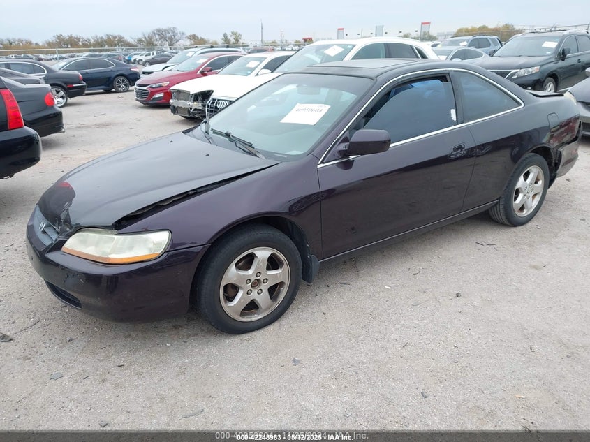 1999 Honda Accord Ex V6 purple coupe gasoline 1HGCG225XXA002681 photo #3