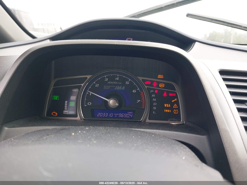 2009 HONDA CIVIC HYBRID VIN: JHMFA362X9S017843
