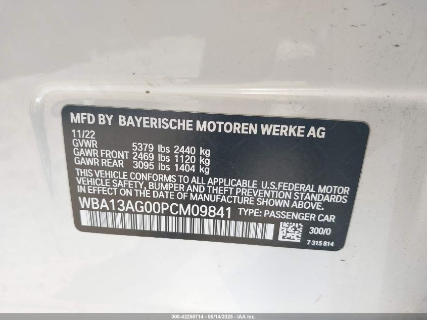 2023 BMW 5 Series - WBA13AG00PCM09841