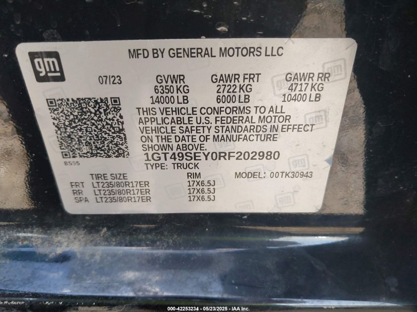 2024 GMC Sierra 3500hd - 1GT49SEY0RF202980