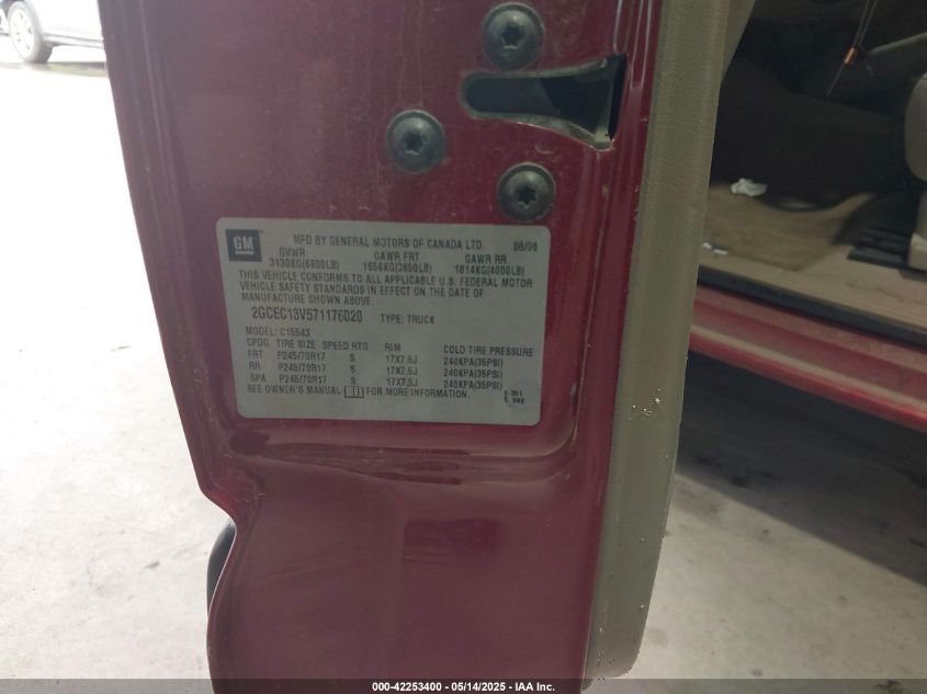 2007 Chevrolet Silverado 1500 Classic Ls VIN: 2GCEC13V571176020 Lot: 42253400