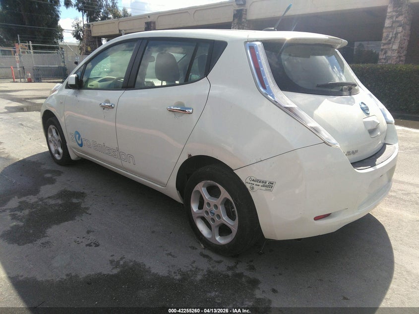Vin: jn1az0cpxbt009408, lot: 42747315, nissan leaf sl 20113