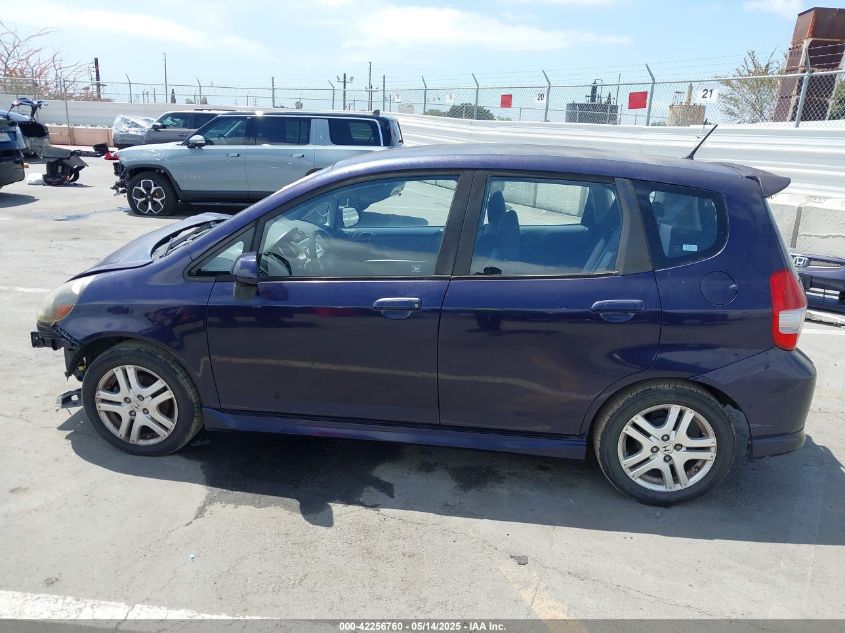 2008 Honda Fit Sport VIN: JHMGD386X8A033458 Lot: 42256760