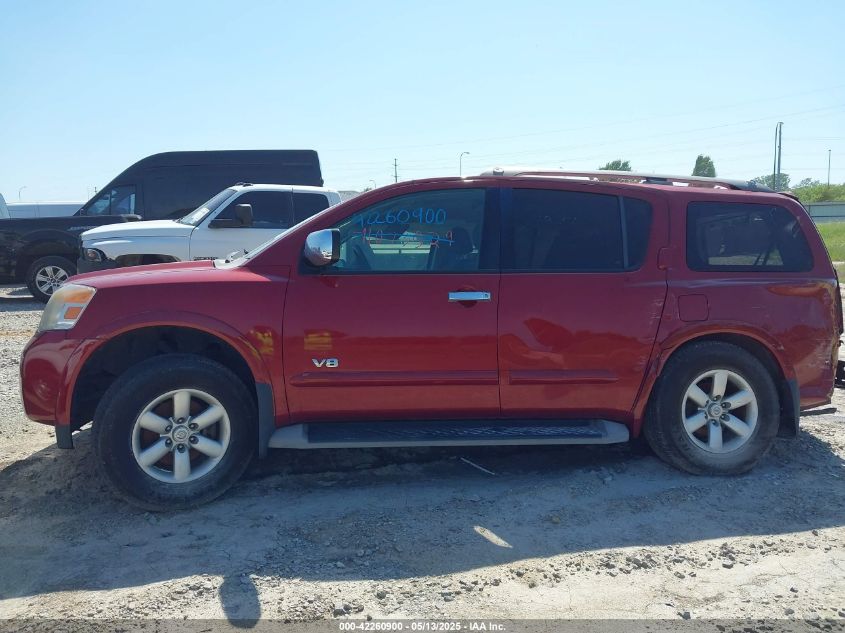 2009 Nissan Armada Se VIN: 5N1BA08D09N614281 Lot: 42260900