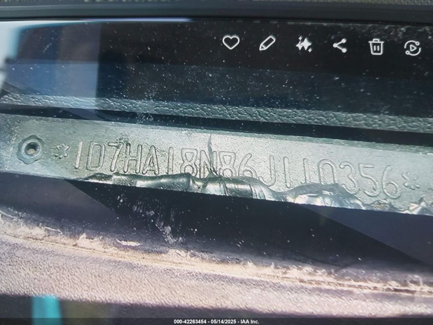 2006 Dodge Ram 1500 Slt VIN: 1D7HA18N86J110356 Lot: 42263454