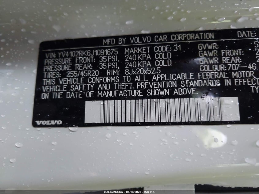 VIN YV4102RK6J1091675 2018 VOLVO XC60 T5 MOMENTUM
