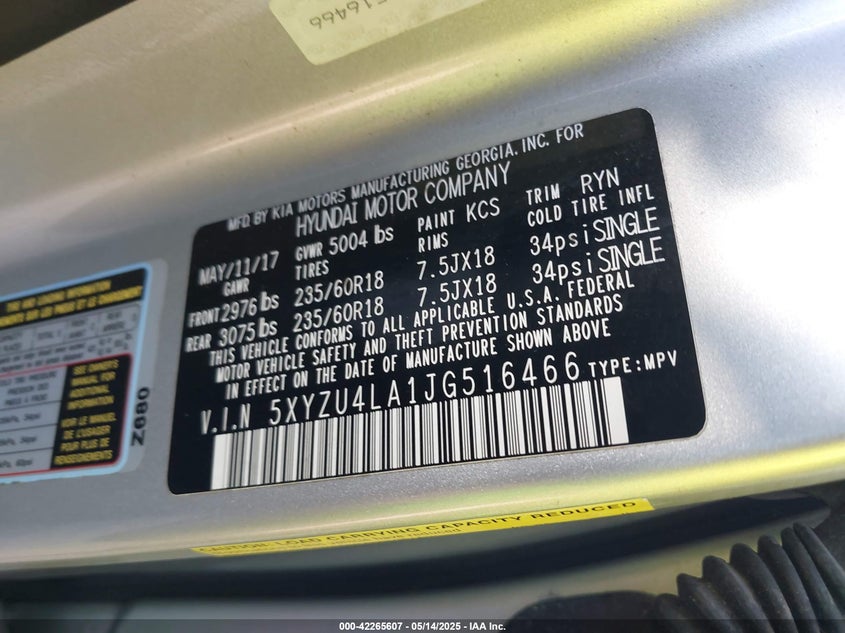 2018 HYUNDAI SANTA FE SPORT 2.0T - 5XYZU4LA1JG516466