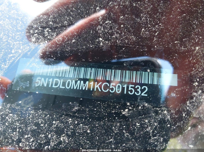 2019 INFINITI QX60 VIN: 5N1DL0MM1KC501532