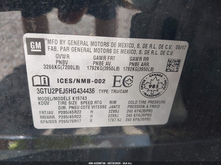 2017 CHEVROLET SILVERADO 2500HD LTZ - 1GC1KWEY0HF196529