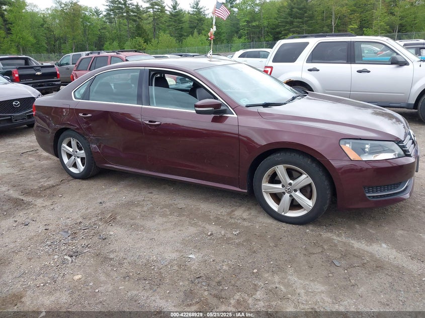 2013 VOLKSWAGEN PASSAT 2.5L SE - 1VWBP7A32DC103783