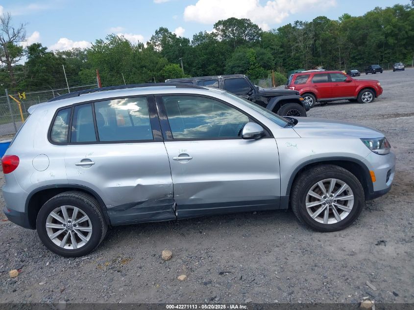2018 Volkswagen Tiguan Limited 2.0T VIN: WVGAV7AX4JK003057 Lot: 42271113