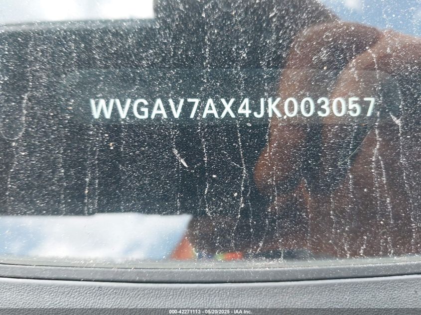 2018 Volkswagen Tiguan Limited 2.0T VIN: WVGAV7AX4JK003057 Lot: 42271113