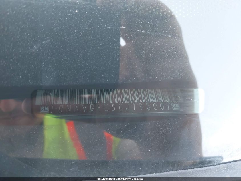 2012 Chevrolet Traverse 1Lt VIN: 1GNKVGED5CJ193007 Lot: 42271550