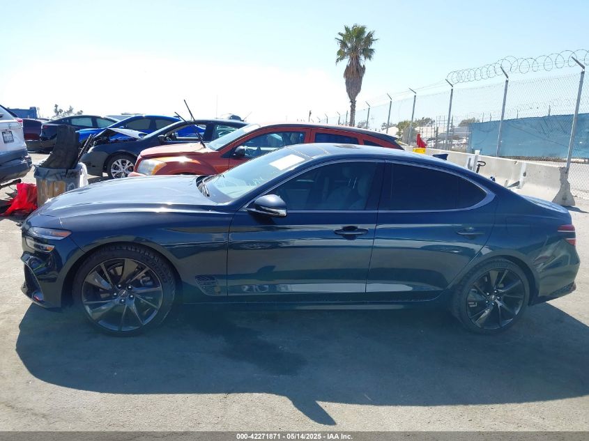 2022 Genesis G70 3.3T Rwd VIN: KMTG54TE2NU082023 Lot: 42271871