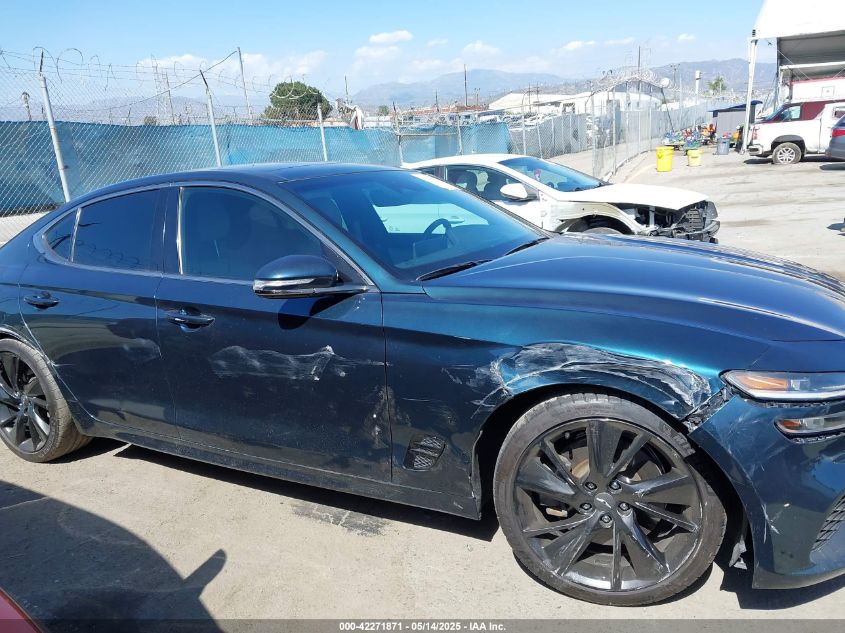 2022 Genesis G70 3.3T Rwd VIN: KMTG54TE2NU082023 Lot: 42271871