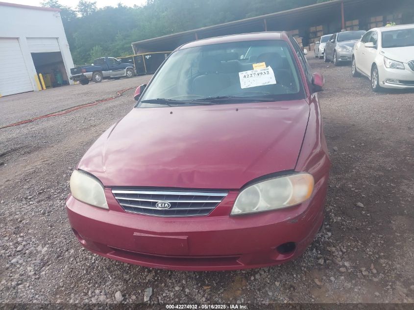 2003 Kia Spectra Ls VIN: KNAFB121X35293054 Lot: 42274932