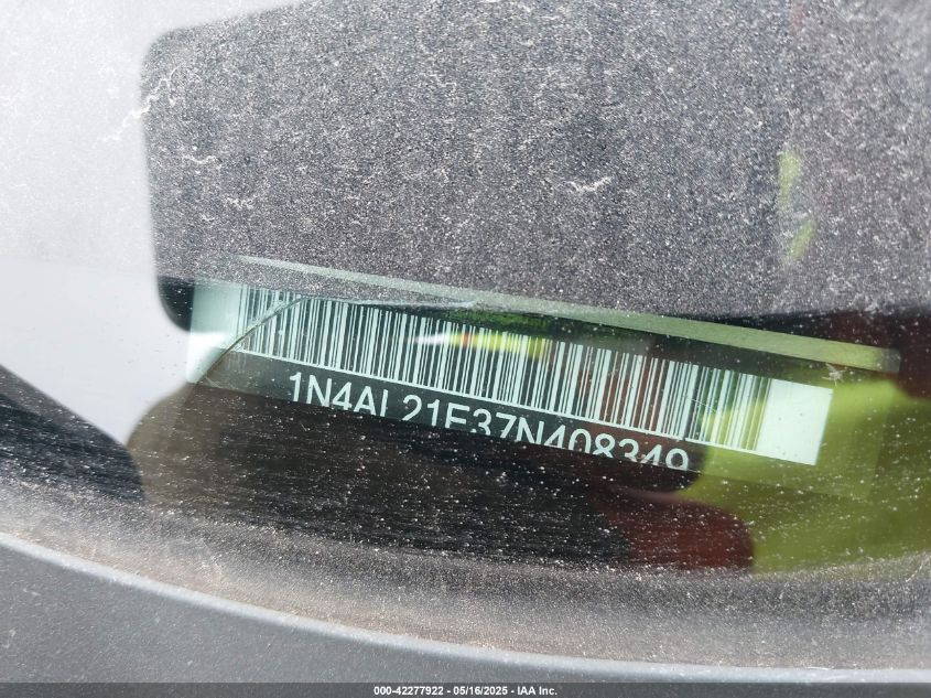 2007 Nissan Altima 2.5 S VIN: 1N4AL21E37N408349 Lot: 42277922