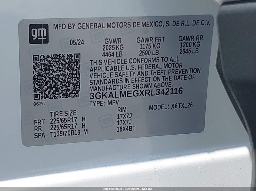 2024 GMC TERRAIN FWD SLE - 3GKALMEGXRL342116