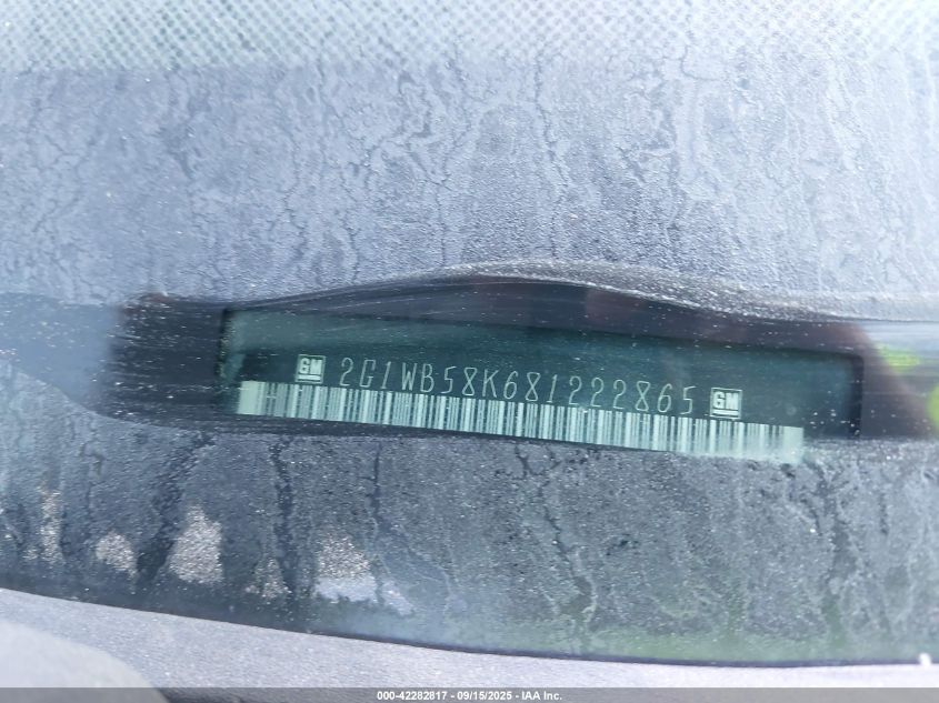 2008 Chevrolet Impala Ls VIN: 2G1WB58K681222865 Lot: 42282817