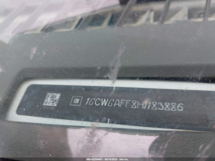 2017 Chevrolet Express 2500 Work Van VIN: 1GCWGAFF8H1183886 Lot: 42284407