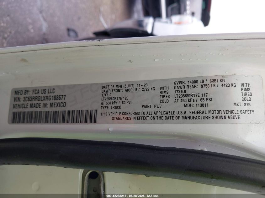 2024 Ram 3500 - 3C63RRGLXRG188677