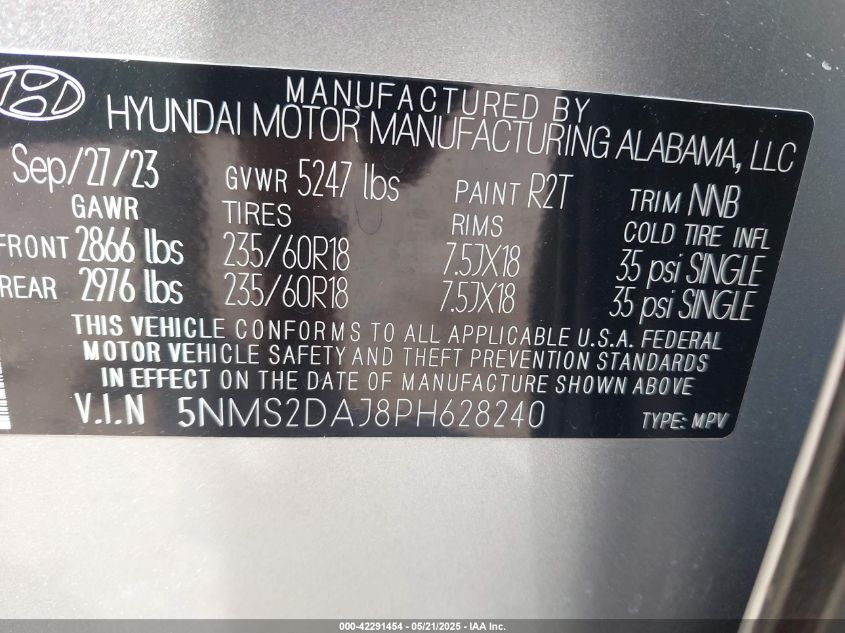 2023 HYUNDAI SANTA FE SEL - 5NMS2DAJ8PH628240